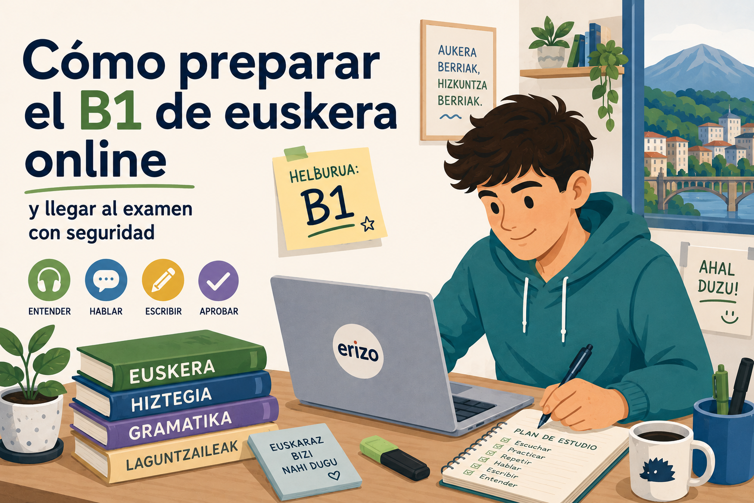 Cómo preparar el B1 de euskera online